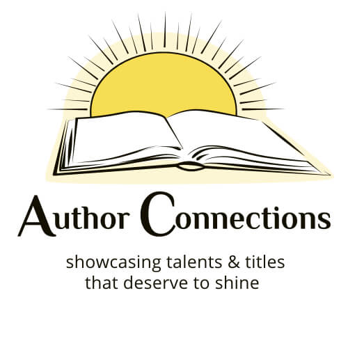 Author Connections Logo with open book and sun rising